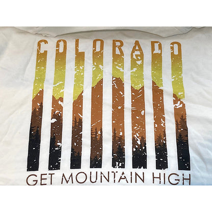 NWT BP. "Get Mountain High" Colorado Graphic Print Tee Shirt Sz Medium in Cream