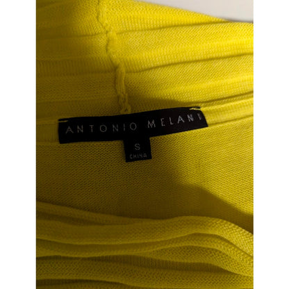 Antonio Melani Size Small womens cowl neck sweater top sleeveless yellow chevron