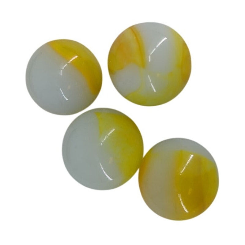 Vintage Akro Agate Lemonade Oxblood Swirl Glass Marbles 5/8" Lot of 4 #BOXA4