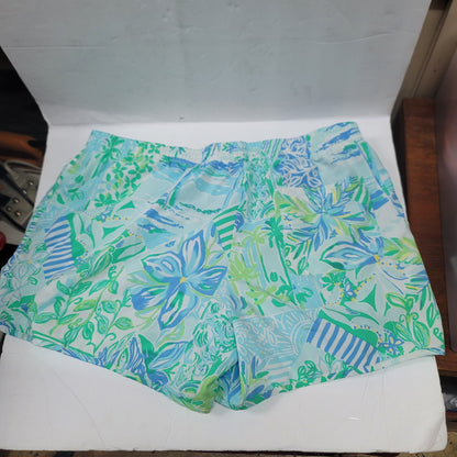 Lilly Pulitzer LUXLETIC Large shorts Jogging Athletic blue green running