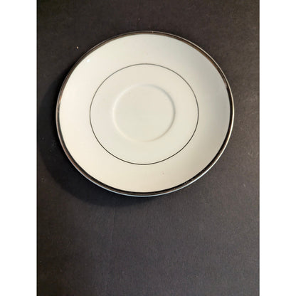 Mikasa Ultima Cameo Platinum Saucer Plate Fine China Platinum Trim HK 301