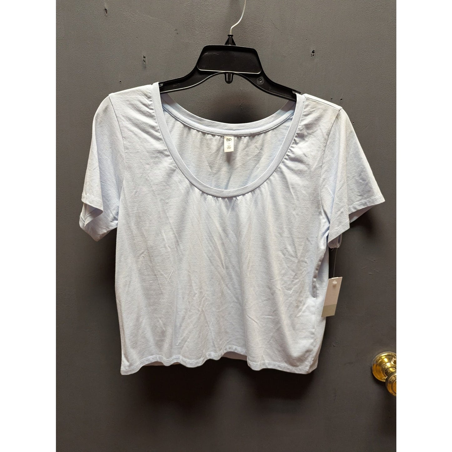 BP. blue casual Blouse crop top short sleeve casual T-shirt Tee short sleeve 1X