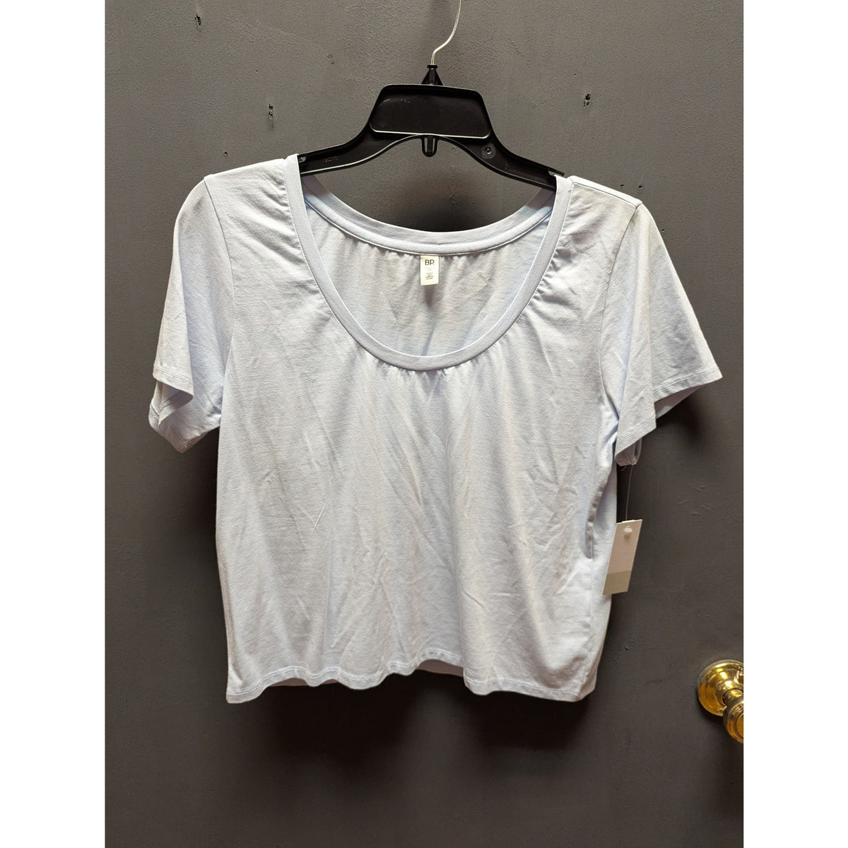 BP. blue casual Blouse crop top short sleeve casual T-shirt Tee short sleeve 1X