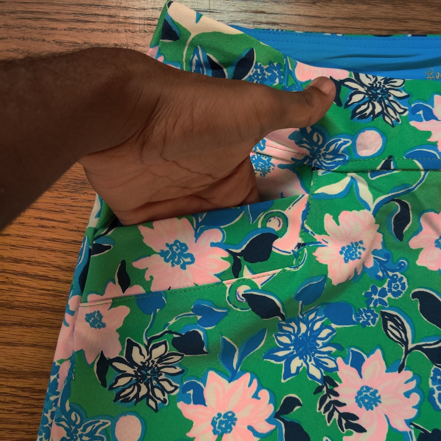 Lilly Pulitzer Luxletic Monica Skort Spearmint Golf Til You Drop Floral Size 12