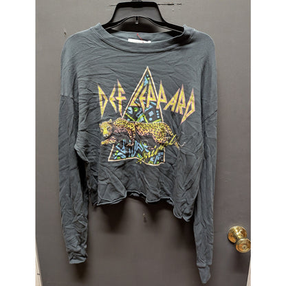 Daydreamer NWT Gray Def Leppard Graphic Hoodie Sweatshirt Small