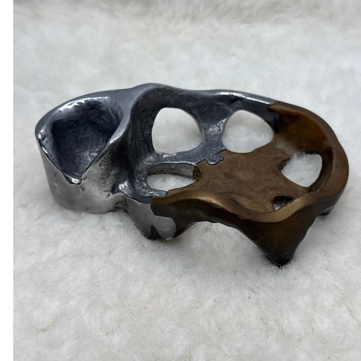 David Marshall MCM Brutalist Sculpure Vintage 1980s Brass and Aluminum