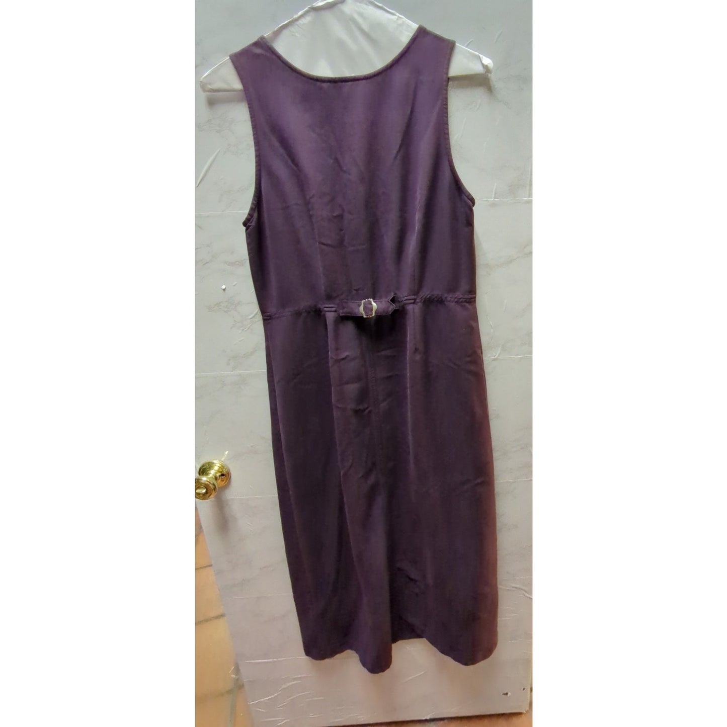 Directives Purple Sleeveless Button Front Shift Casual Dress Small Vintage y2K