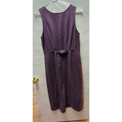 Directives Purple Sleeveless Button Front Shift Casual Dress Small Vintage y2K