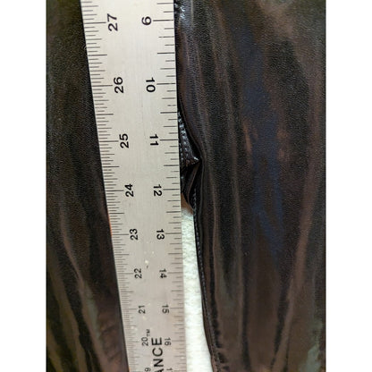 BlankNYC Size 25 Faux Vegan Leather Black pants Leggins back slit bodycon shiny
