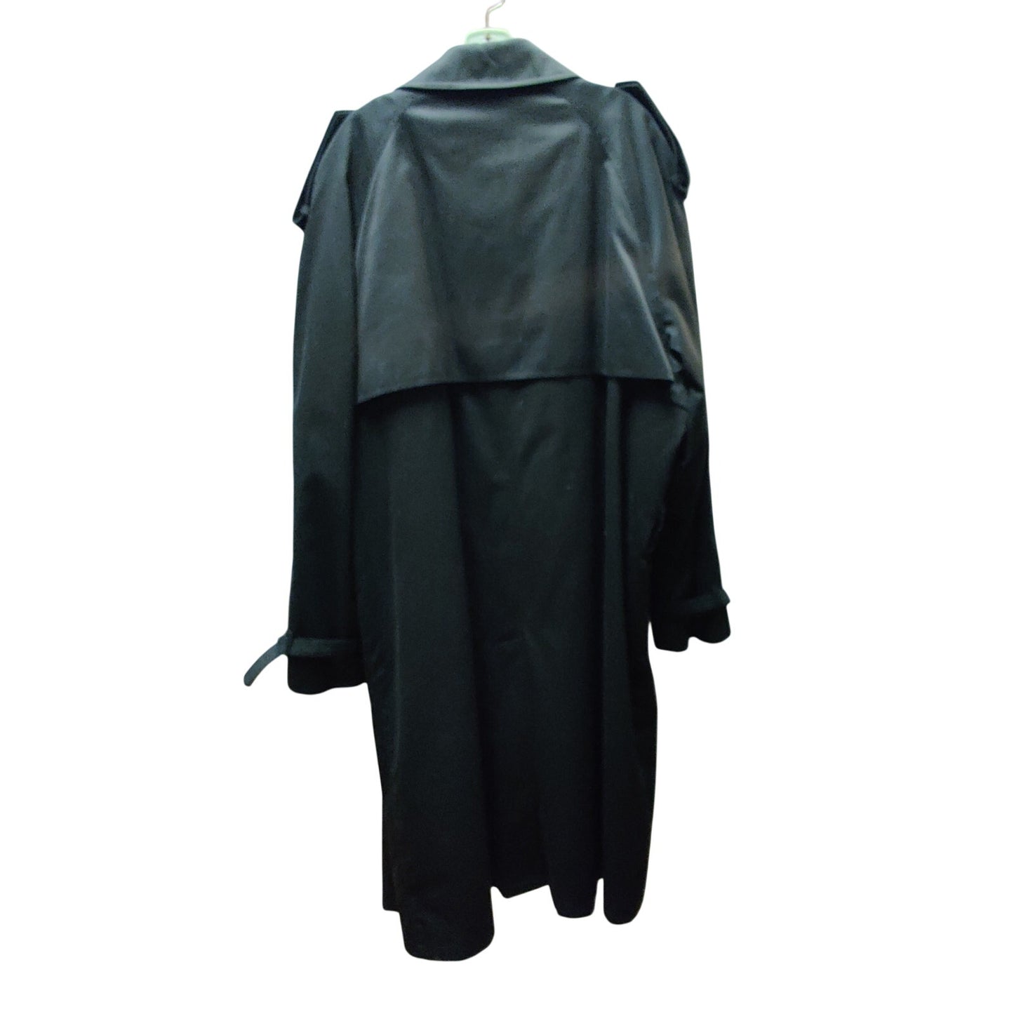 Bradley Jons for Cruner & Co. Black Double-Breasted Trench Coat Mens 48 XL