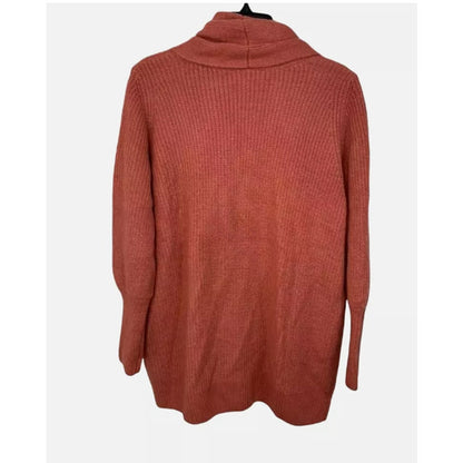 RACHEL PARCELL Shawl Collar Open Cardigan in Red Baroque Medium NEW $99