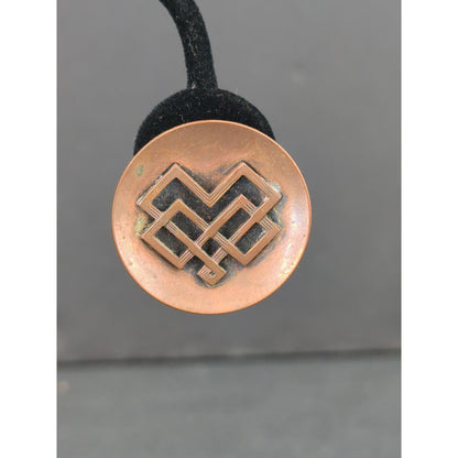 Vintage Copper Diamond Geometric Clip On Earrings Mid Century Modern