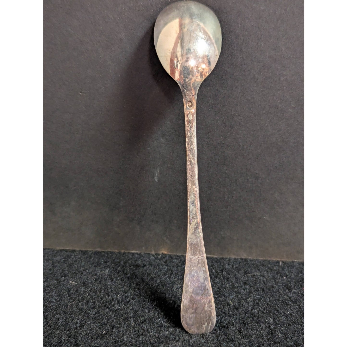 Antique French Silver Plate Demitasse Spoon Oval O Hallmark Tableware Flatware