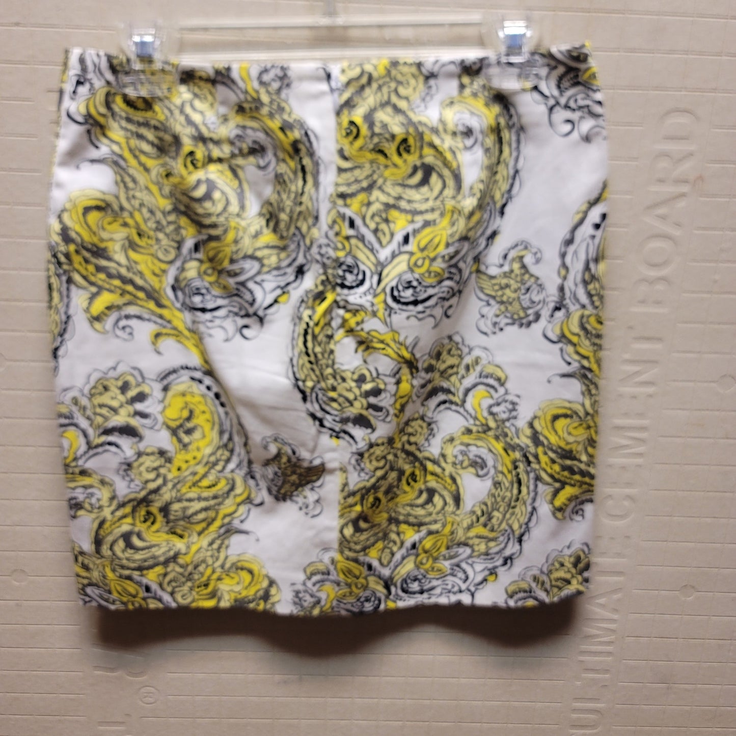 Ann Taylor NEW madison skirt yellow white paisley Size 2 Summer Casual