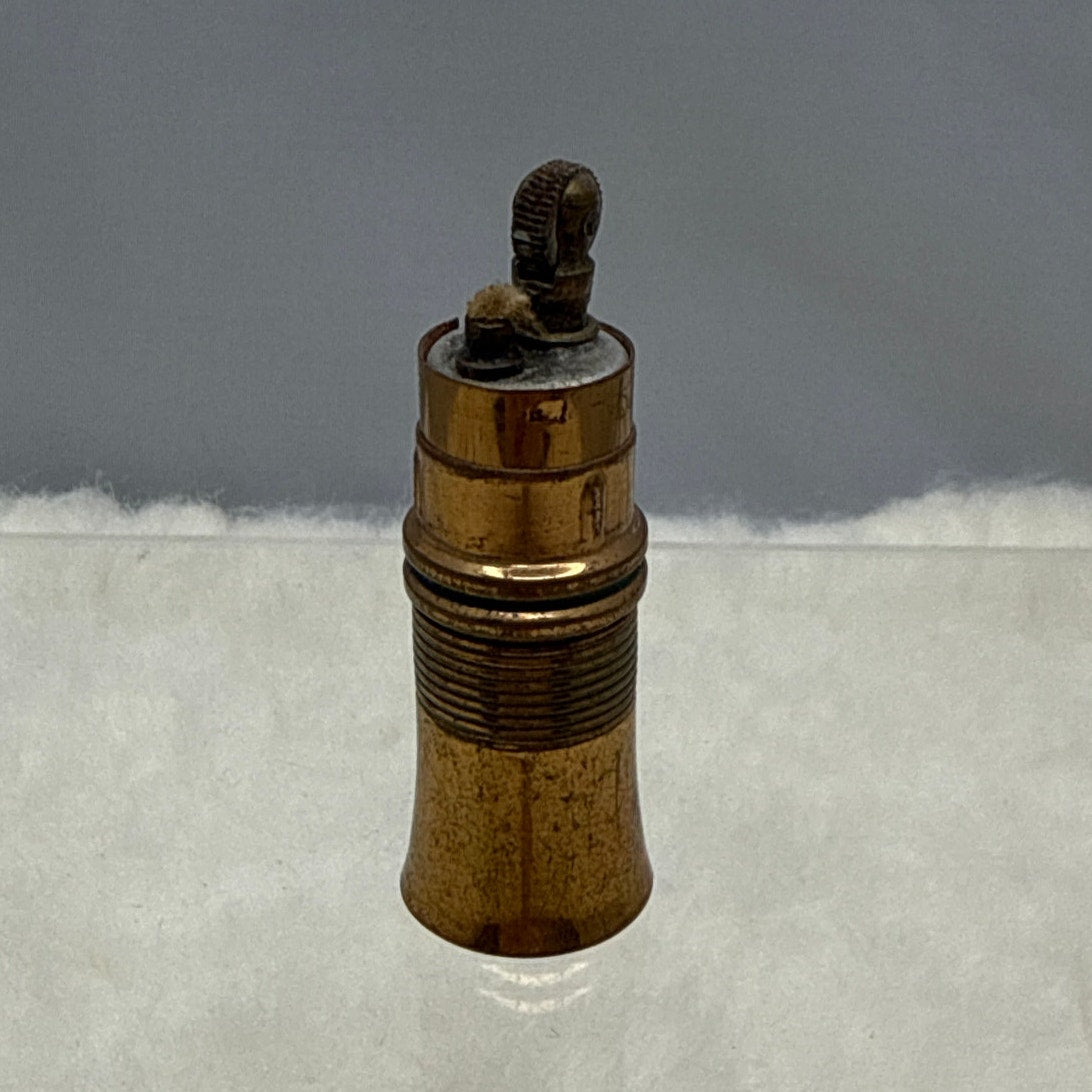 Vintage EMBRUJO MYRURGIA Brass Lipstick Lighter Two Inch Gold MCM Glamour