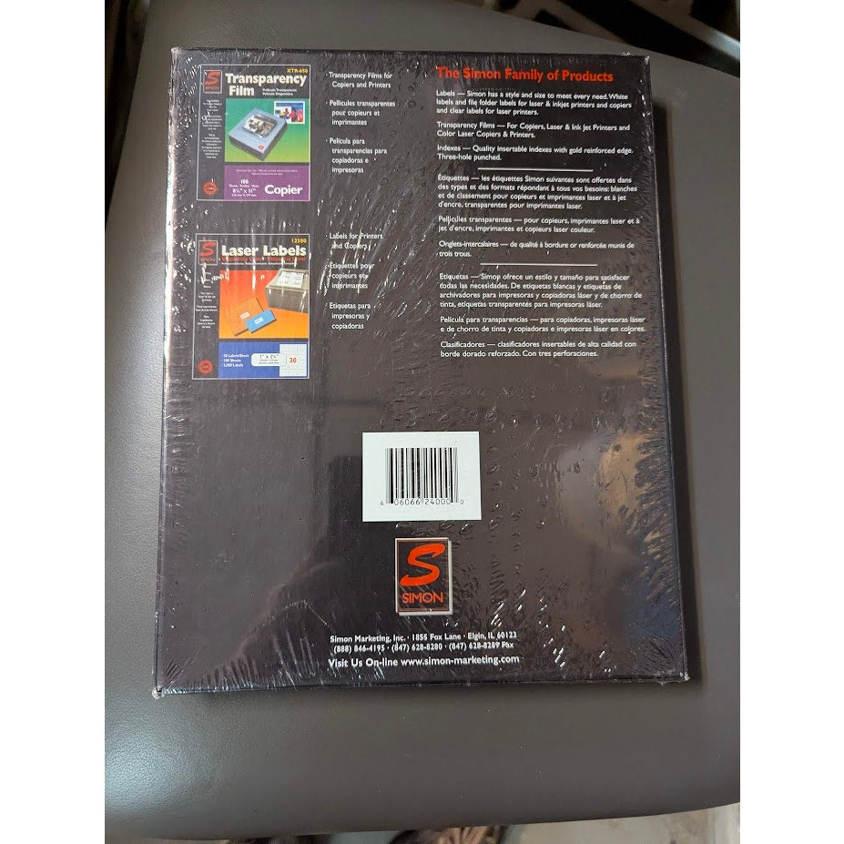 Simon 2" x 4" laser and inkjet printer labels featuring permanent adhesive 24000