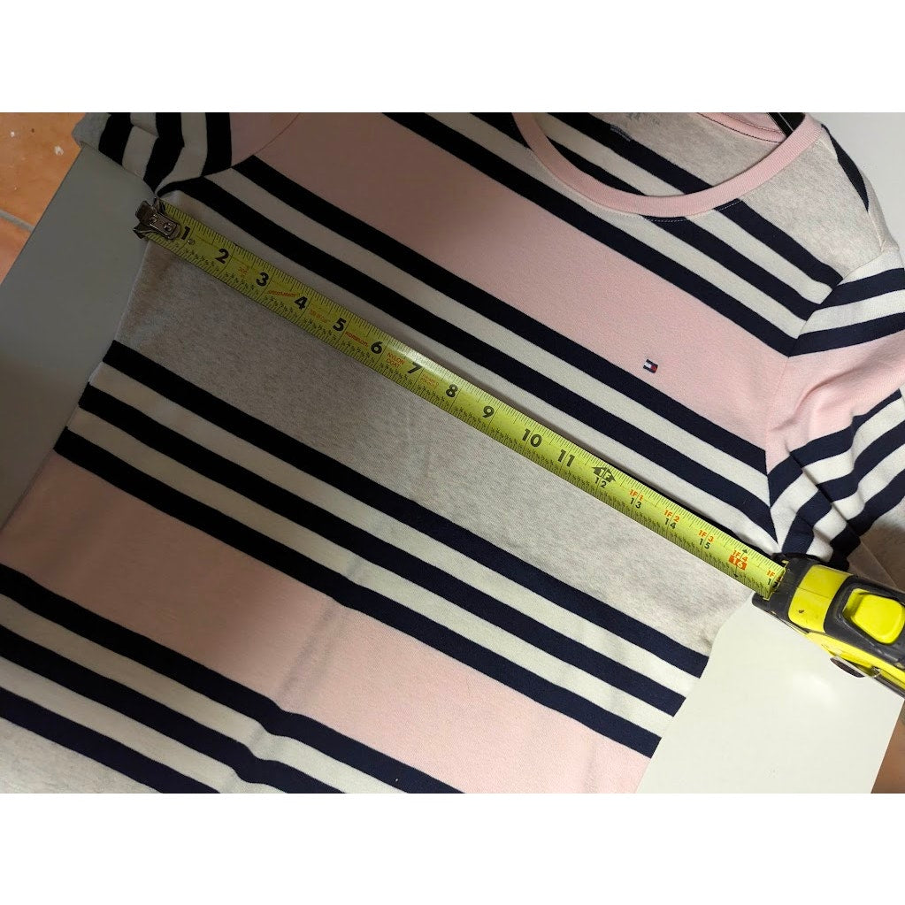 Vintage Tommy Hilfiger Size Large Preppy striped Top Long sleeve round neck
