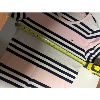Vintage Tommy Hilfiger Size Large Preppy striped Top Long sleeve round neck
