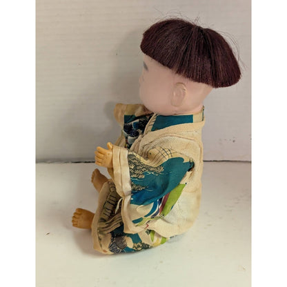 1950s Vintage Ichimatsu Gofun BOY DOLL Japanese damaged Ear