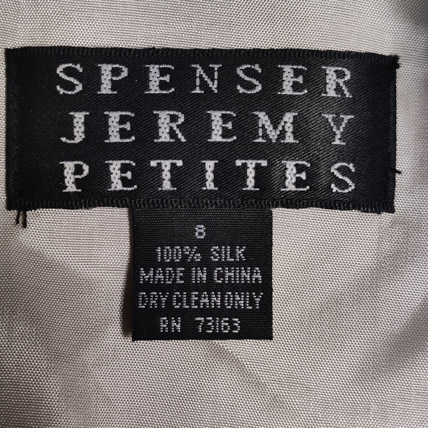 Spenser Jeremy Petites 100% Silk Button-Front Dress with Scalloped Tiered Collar
