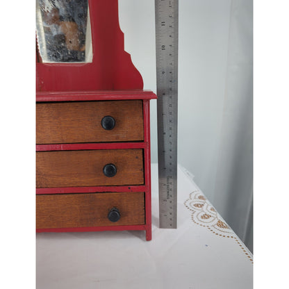 Charming 11" Tall Vintage Salesman Sample Miniature Dresser-Top Chest of Drawers