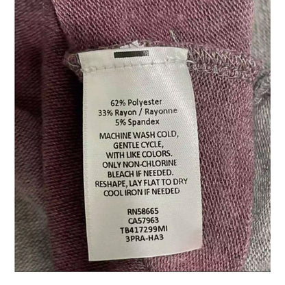 Treasure & Bond Purple Grey Ombre Long Sleeves Top Size MEDIUM New Cozy Soft