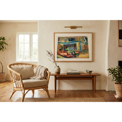 Original MCM Expressionist Pastel Painting Interior Still Life Signed J Gallwood