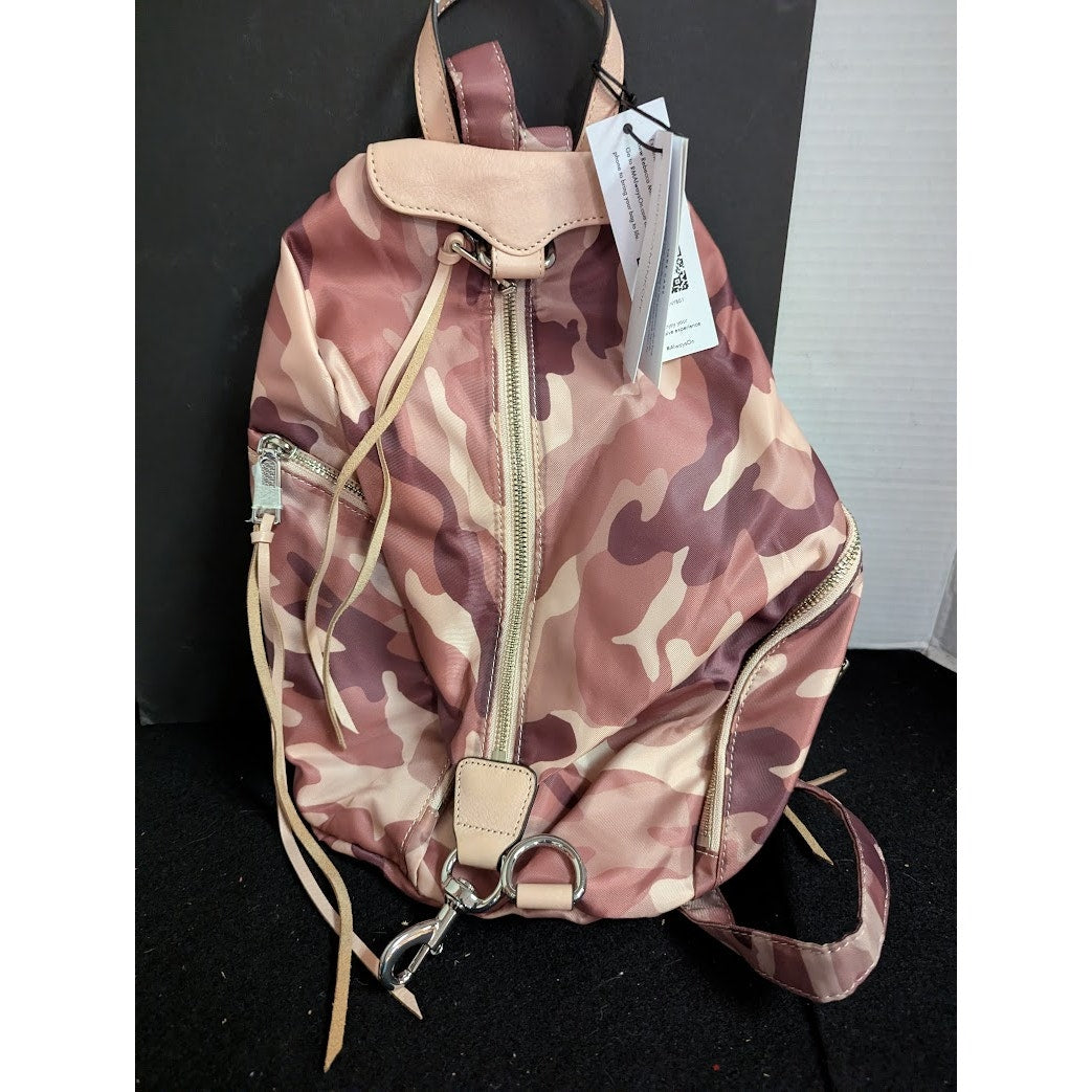 Rebecca Minkoff Nylon Backpack Pink Camouflage Pattern NEW