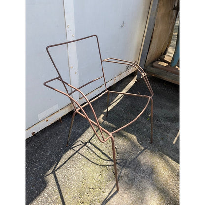 Secondhand Sandies: Vintage Wrought Iron Armchair Frame Rustic Industrial Mid-Century Patio Project