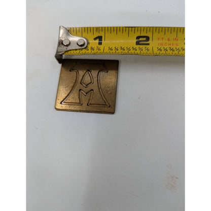 Gravograph Miscellaneous BRASS funky letters Typeset Printer 1 1/4" tall 2.4 LBS
