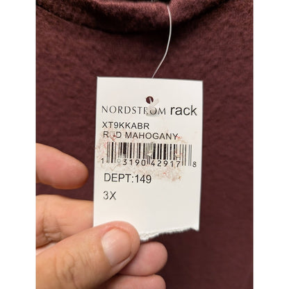 Bobeau Women's Mauve Knit Button Side Pullover Top NWT Size 3X Plus