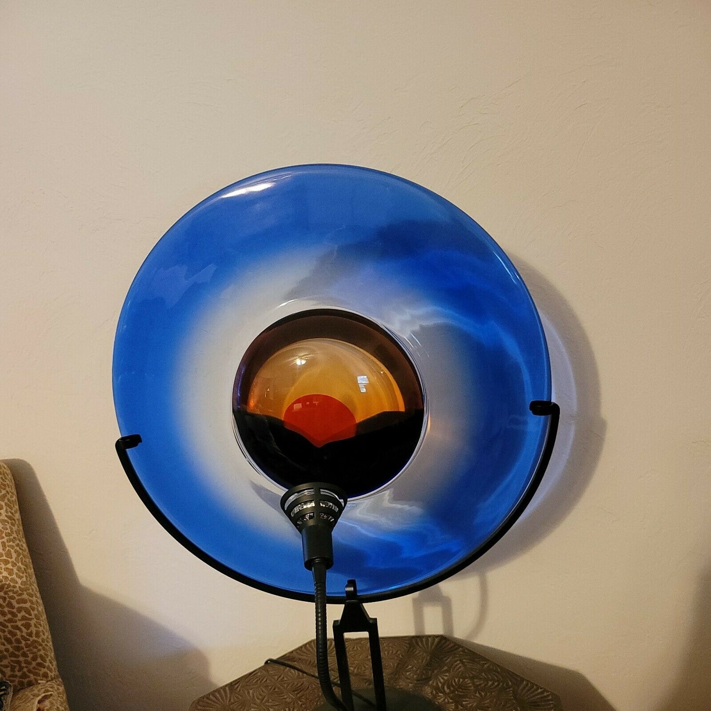Oggetti Sunset Disc Light Murano Italy Art Glass MCM Table Raffaeli Cammozzo