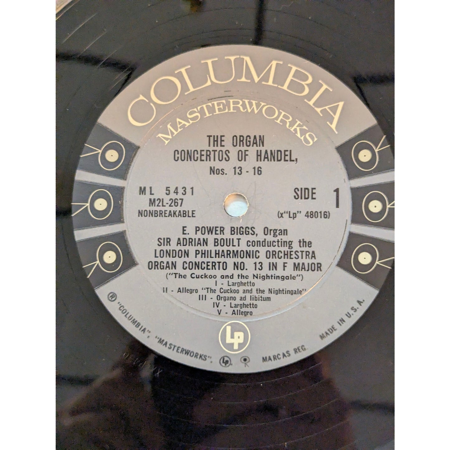 Handel Organ Concertos Nos. 13-16 E. Power Biggs Columbia 6-Eye Mono Box Set
