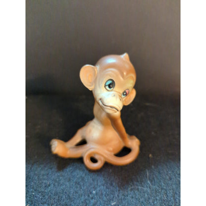 Vintage Josef Originals Sad Monkey Ceramic Figurine Kitsch Mid-Century Pottery