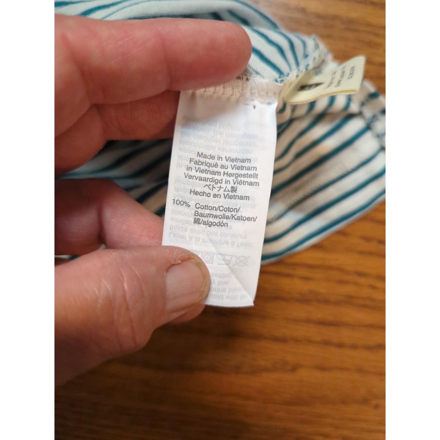 Madewell Green Stripe Pocket Tank Top Medium Nautical Preppy Coastal Classic