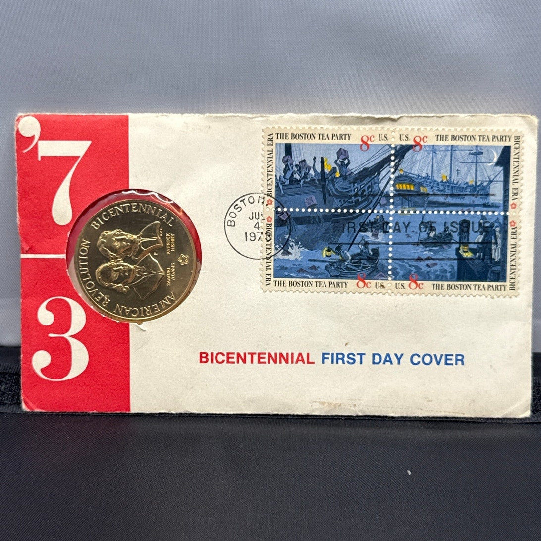 1973 American Revolution Bicentennial First Day Cover & Medal Set Unopened