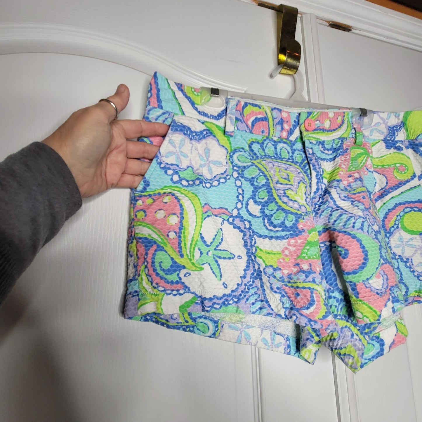 Lilly Pulitzer Short Callahan womens Size 16 dobby CONCH REPUBLIC