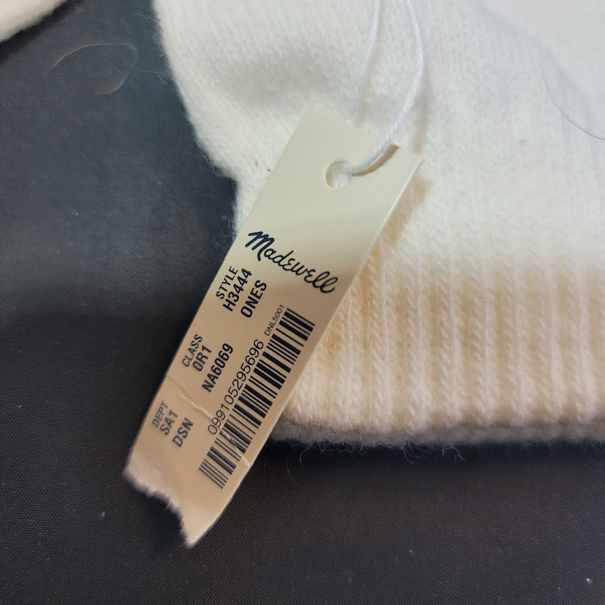 Madewell tech knit white black mittens gloves