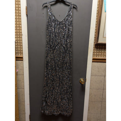 NWT Pisano Nights Beaded Sequin Formal Dress / Gown Size 10 NEW