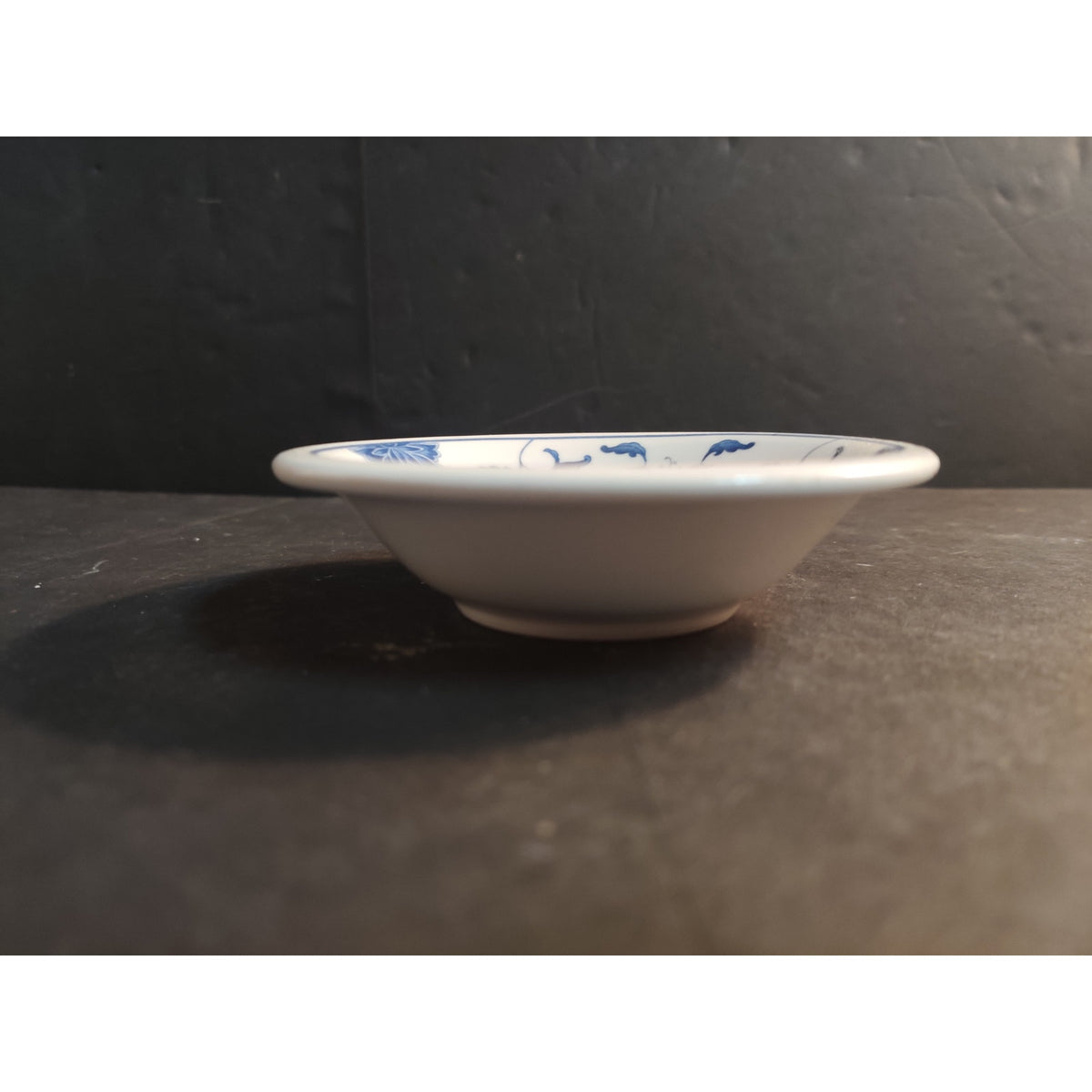 Vintage 4.5" Blue And White Porcelain Miniature Bowl Floral Trinket Dish Taiwan
