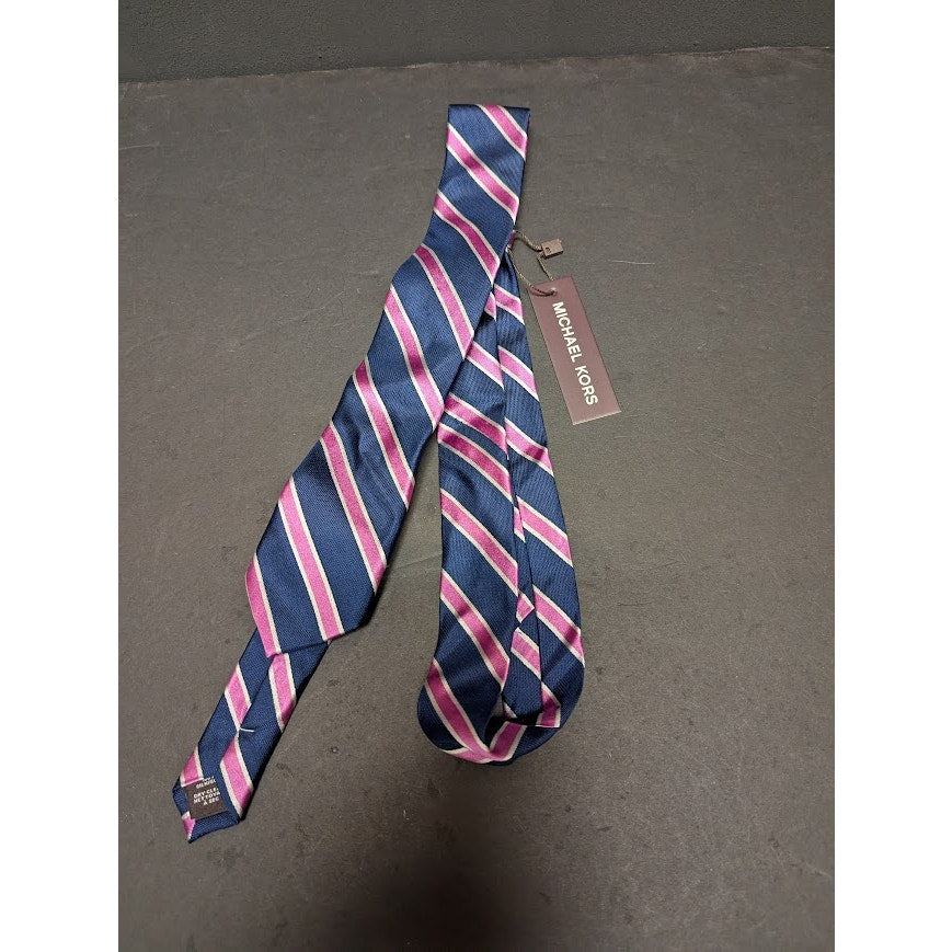 michael kors tie silk blue pink striped Mens NEW Necktie summer modern