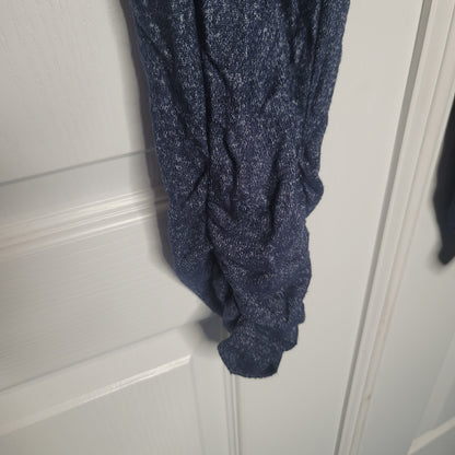 Z by zella navy sapphire pants pockets shirred leggings cozy genie  SMALL