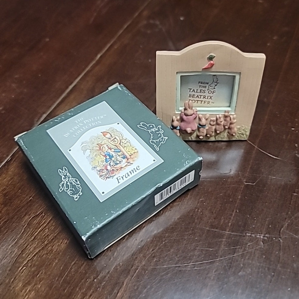 Beatrix Potter collection Bunny frame Mini Vintage Resin 3" 1994 Charpente