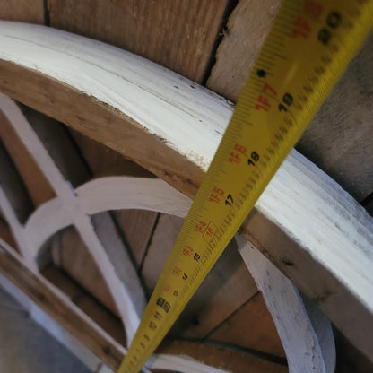 SECONDHAND SANDIES:  Wood Arched Window Frame NO Glass White Rustic Farmhouse