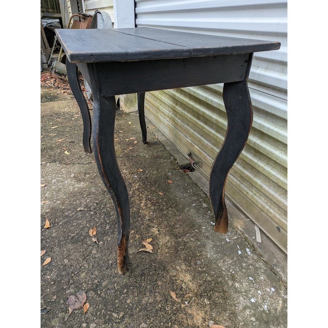 Secondhand Sandies: Solid wood farm style desk table black aged