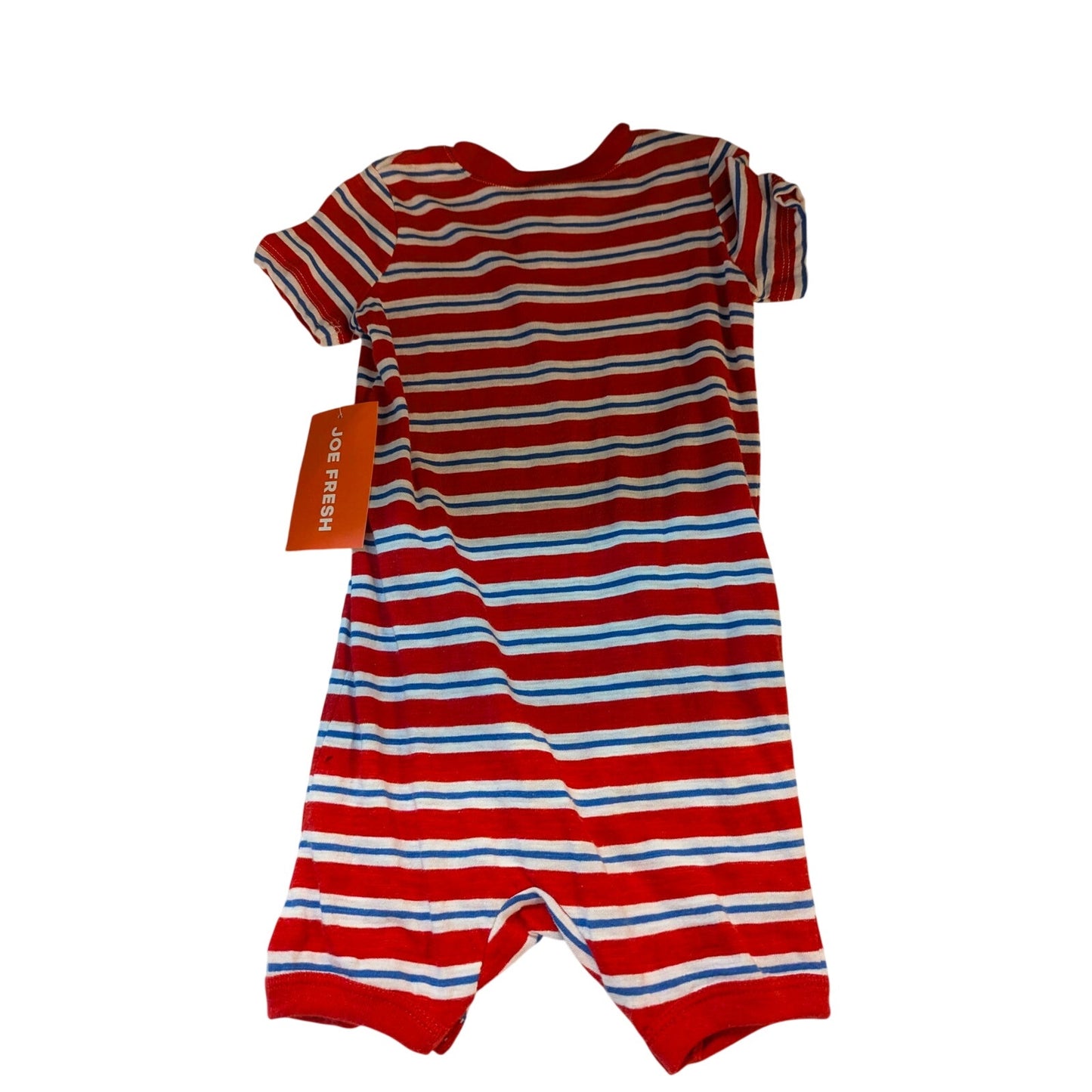 NWT Joe Fresh Baby Striped Short-Sleeve Romper (Size 18–24M)