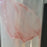 Murano art glass large vase End-of-day Slag White Pink Handkerchief Ruffle