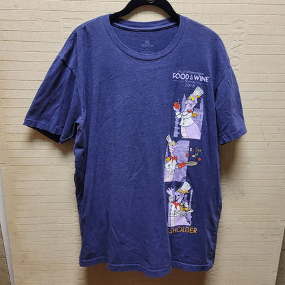 Disney Parks Size XL Food Wine Festival 2016 T-Shirt Womens Cotton