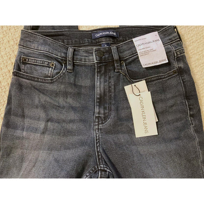 Calvin Klein Women's High Rise Skinny Ankle Length Jeans Size 29 Black/gray NWT