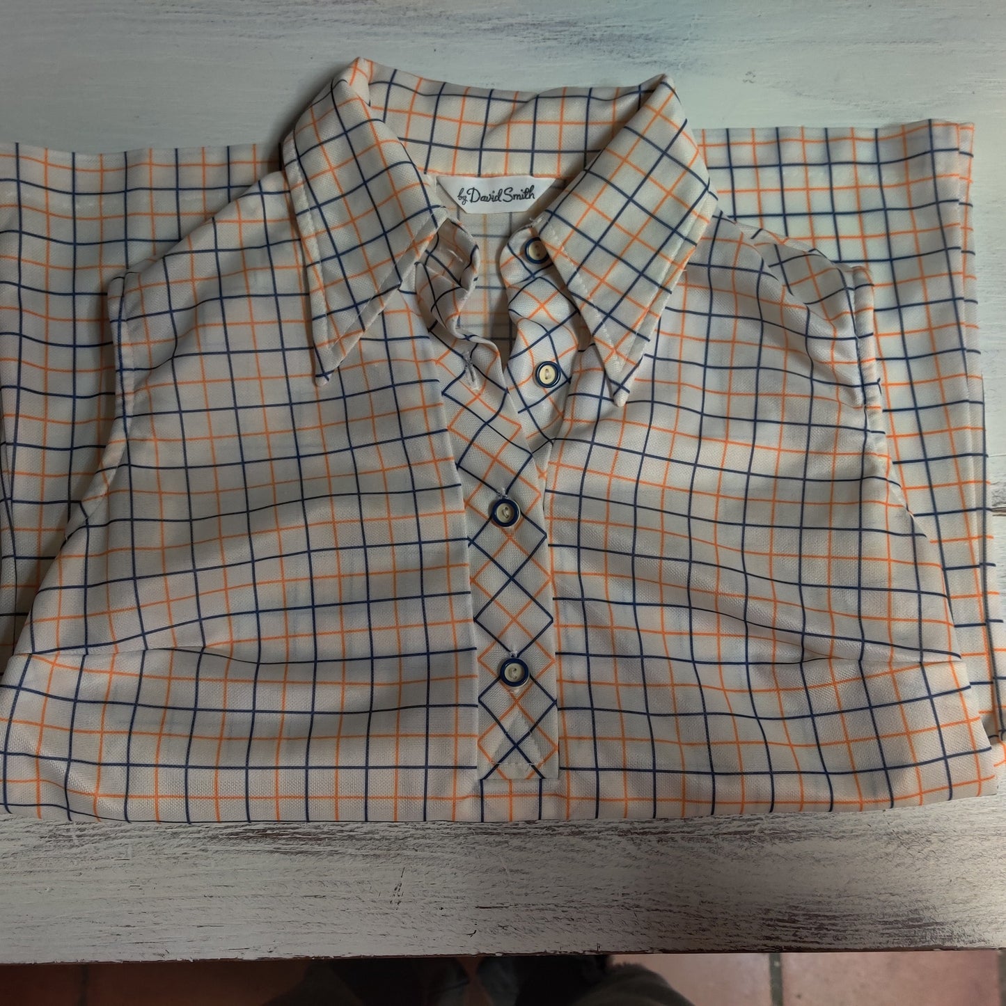 Vintage David Smith Plaid Sleeveless Polo Top Retro Preppy Golf Blouse Size 8